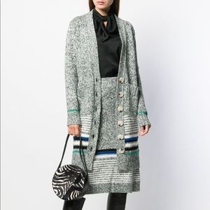 See By Chloe Striped Cardi Coat Size Small